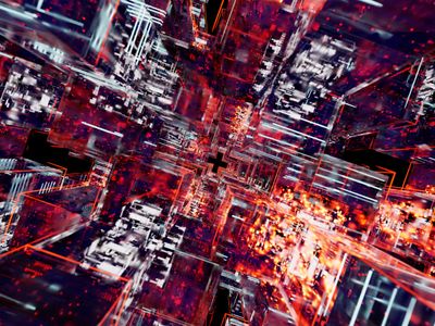 Abstract digital environment with glowing connections